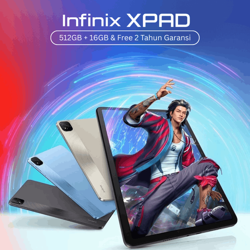 Infinix XPad Tablet 12GB RAM 512GB ROM – Garansi Resmi, Performa Cepat, Layar Besar