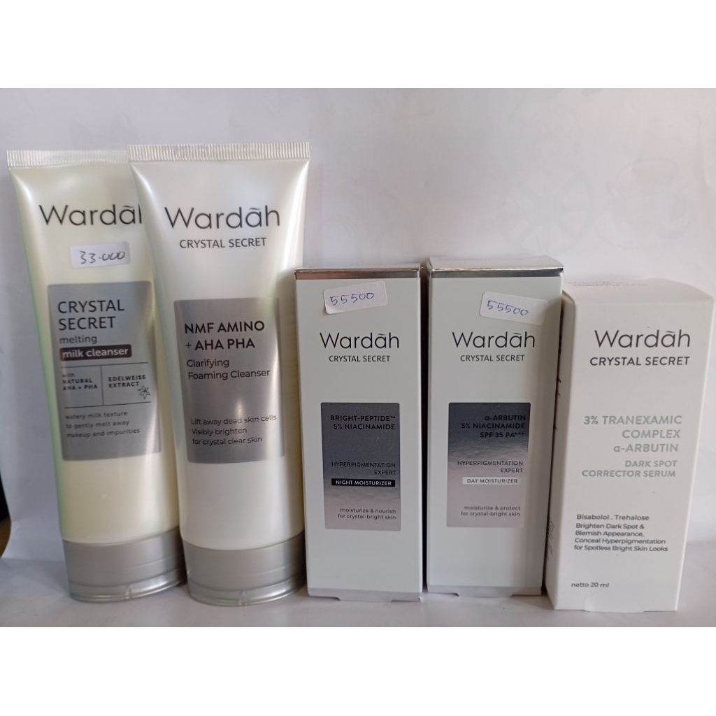 Wardah crystal secret 1 paket cream perawatan