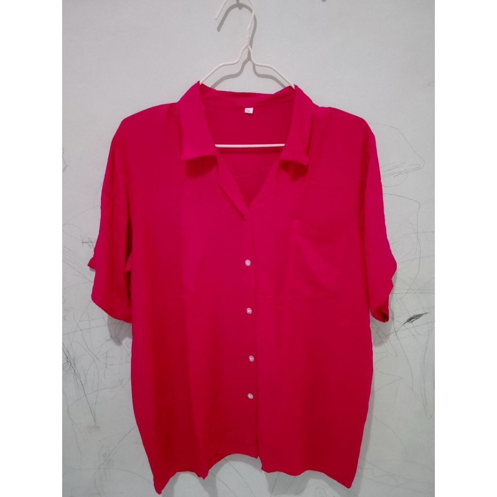Atasan Wanita Fuschia/ Kemeja Wanita Fuschia