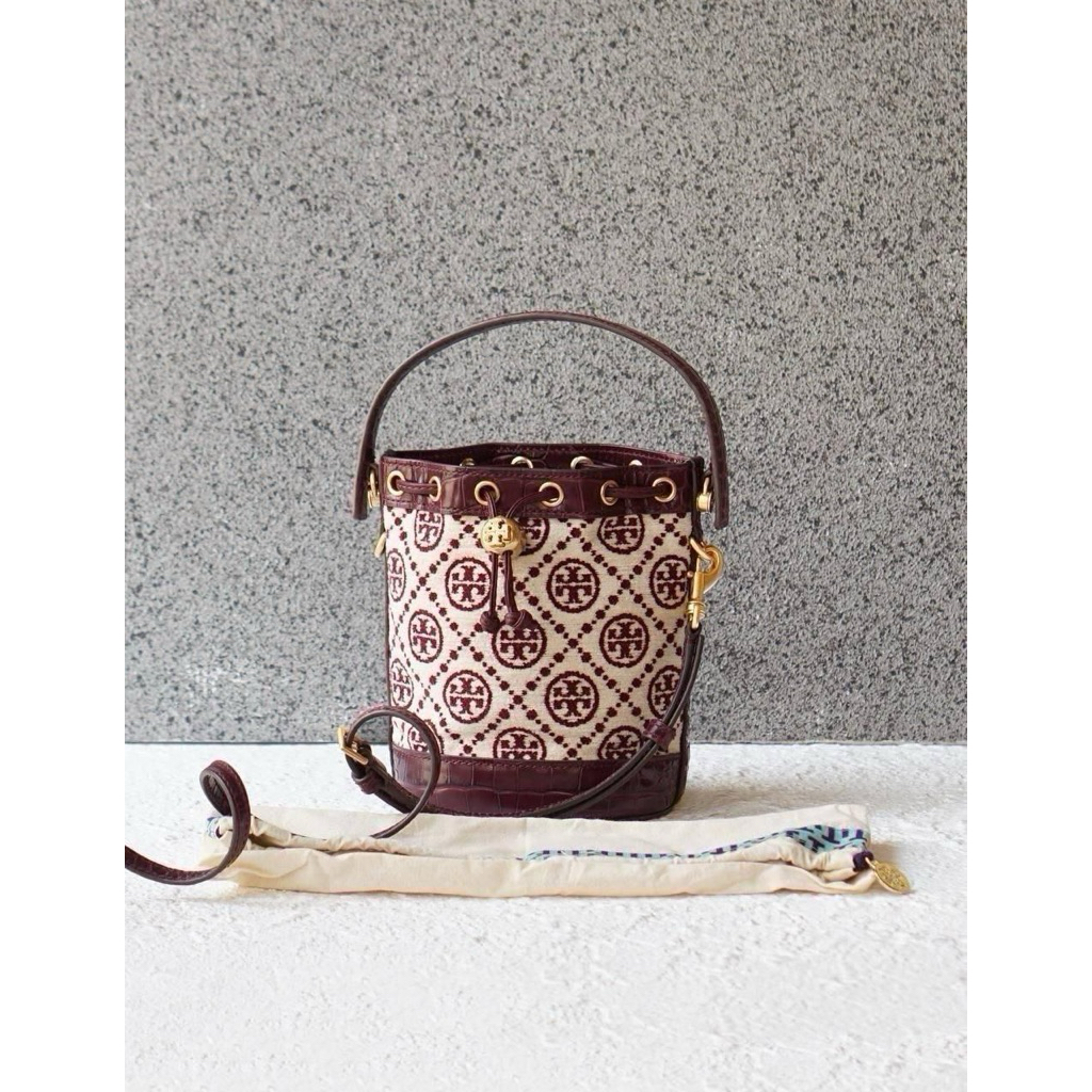 Tory Burch T Monogram Jacquard Mini Bucket