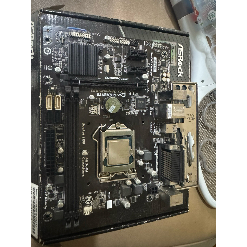 paket motherboard processor mb gigabyte/asus h81m+processor core i3 4130