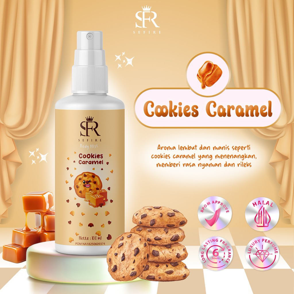 SEFIRE Parfum Dessert Series 100ml | Aroma Cookies Caramel  | Best Seller | Premium parfum | BPOM & 