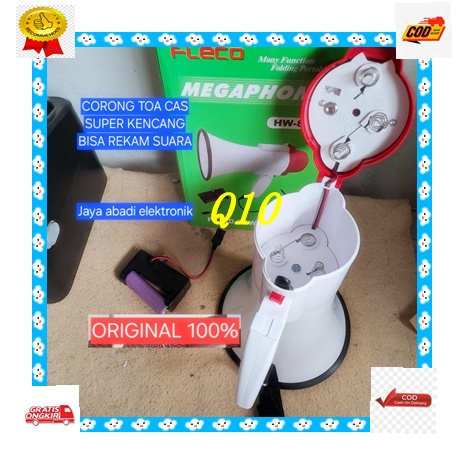 Q10 MEGAPHONE CASAN ISI ULANG BATERAI BATERRY BATERE H64 TOA CORONG Speaker Karaoke PENGERAS SUARA M