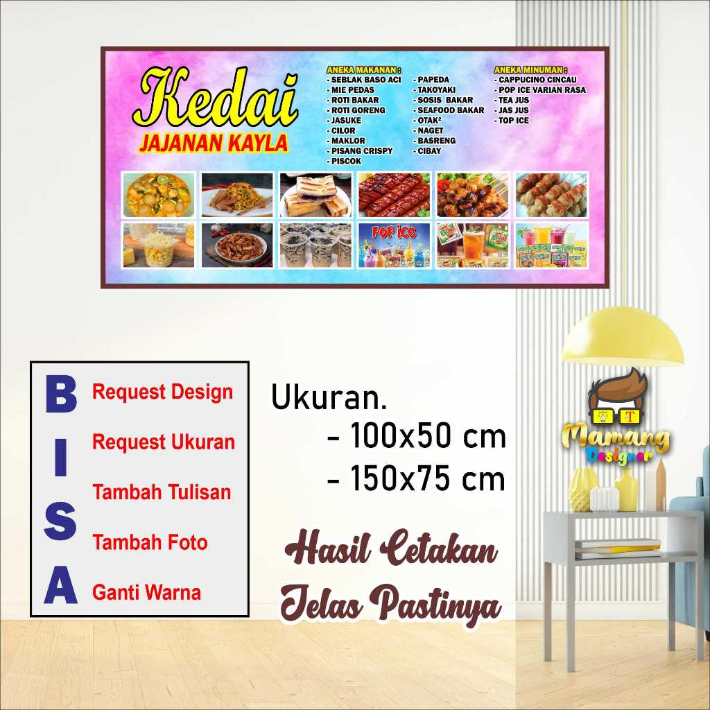 Cetak Spanduk Banner Jajanan Seafood Bakar Bagus