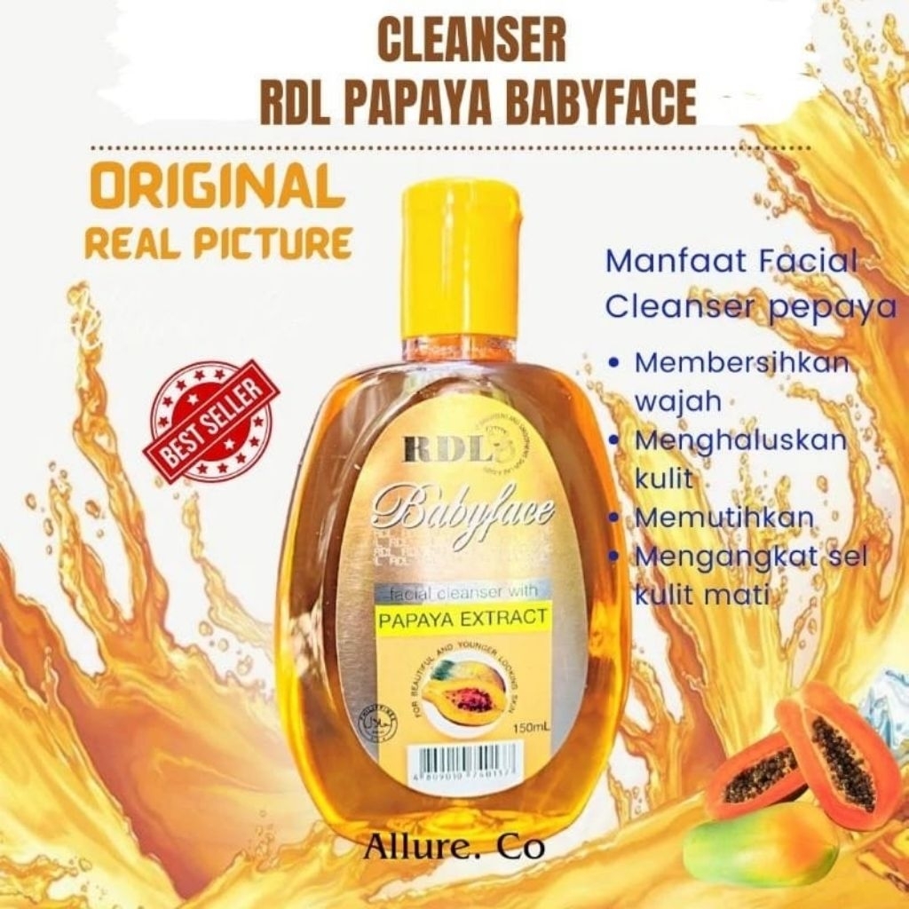 CLEANSER BABY FACE |TONER RDL | RDL BABY FACE PAPAYA EXTRACT
