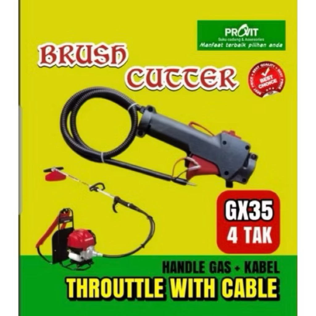 GX35/BG435-handel gas/ gagang gas komplit mesin potong rumput 4 tak Honda