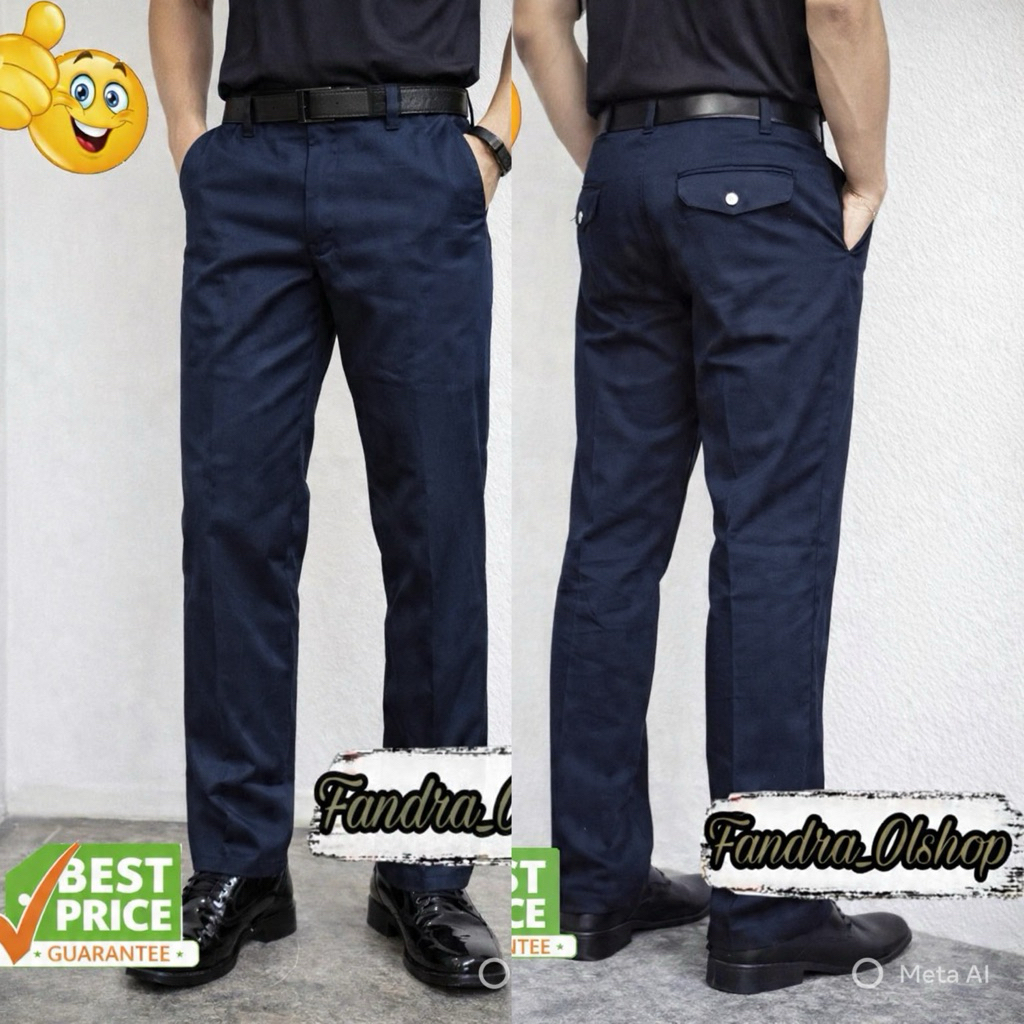 Celana PDH Satpam Security Dishub Biru Dongker. Kualitas Terbaik 