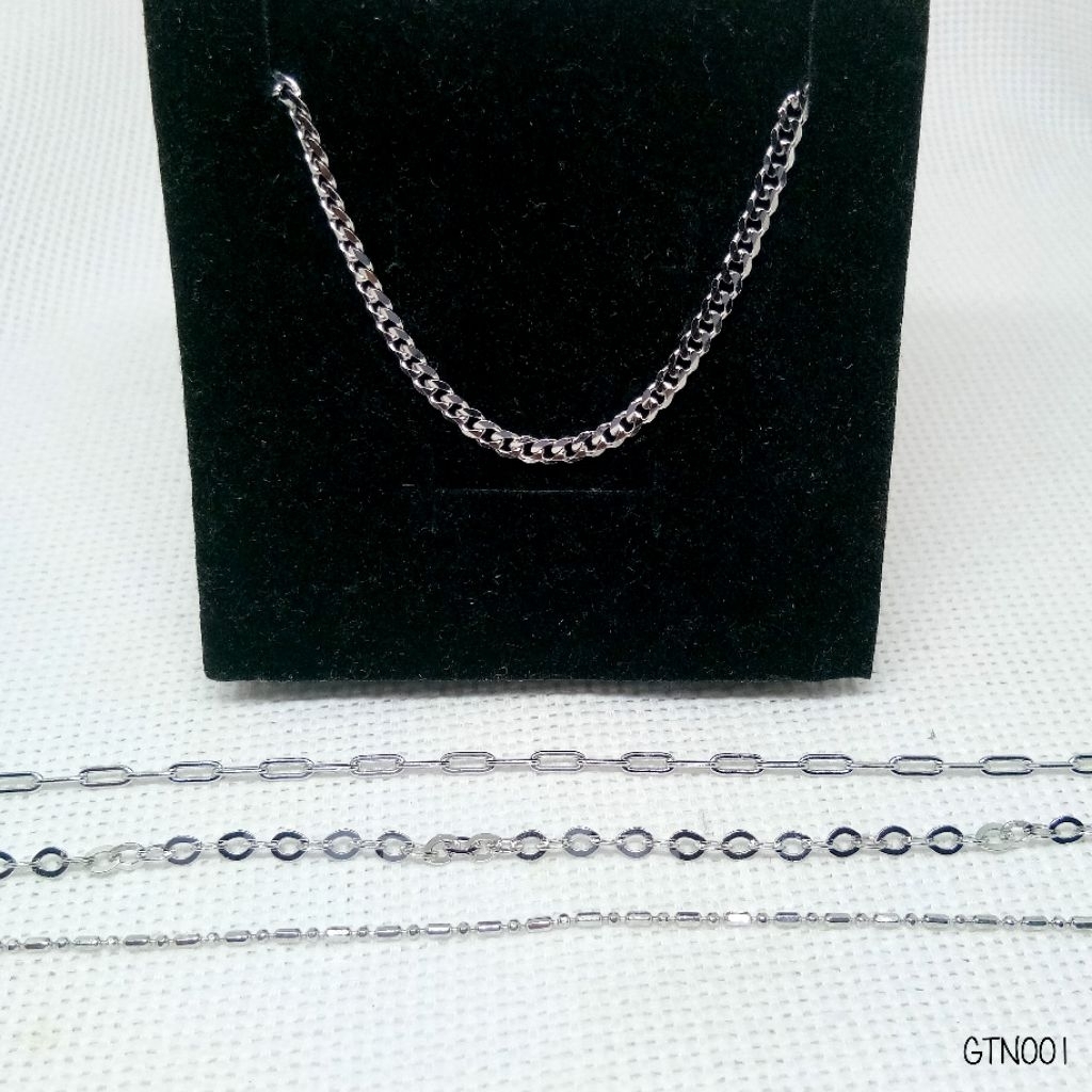 Gelang Tangan Rantai Dewasa Perak 925 Lapis Mas Putih - GTN001 Anak Remaja Dewasa