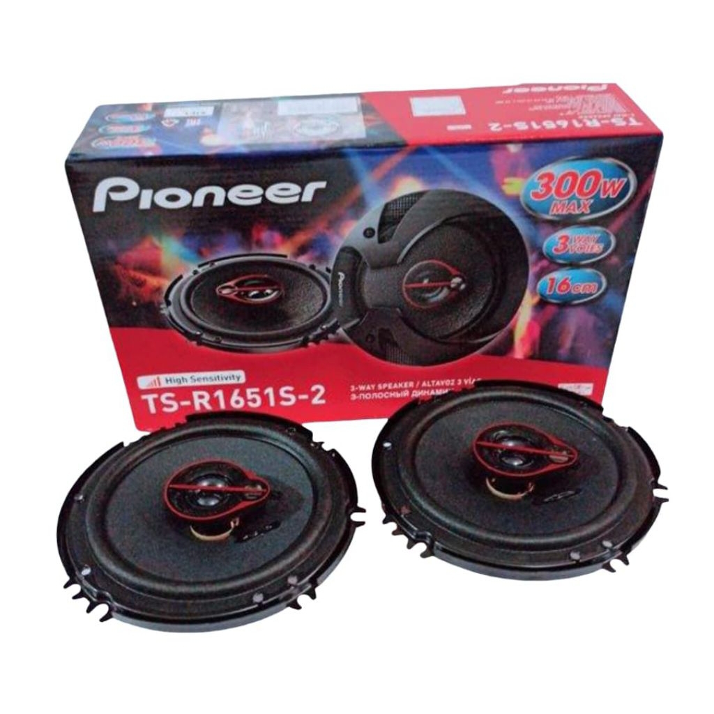 Pioneer TS-R1651S-2 Speaker Mobil Coaxial 6.5 Inch 3-Way 300W Max