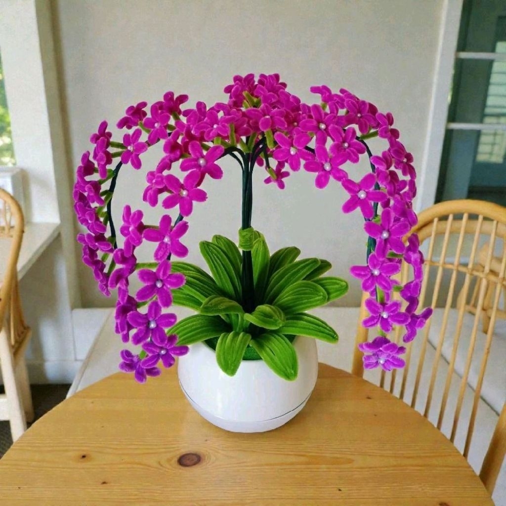 Bunga anggrek kawat bulu - bunga anggrek rimbun - bunga bonsai kawat bulu - bunga sakura kawat bulu