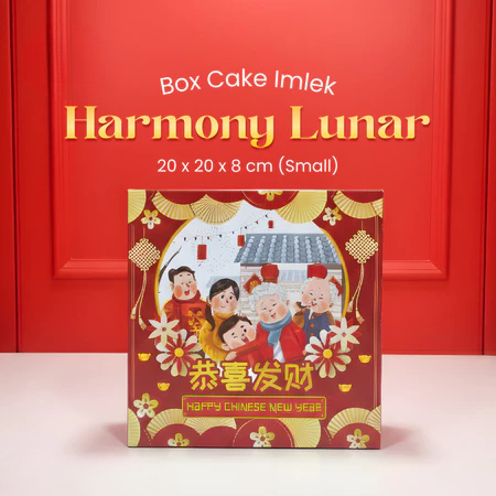 Box Cake Imlek Ukuran 20x20x8 Cm Box Cake Kue Lapis Legit Box Kue Imlek Box Hampers Imlek Harmony Lu