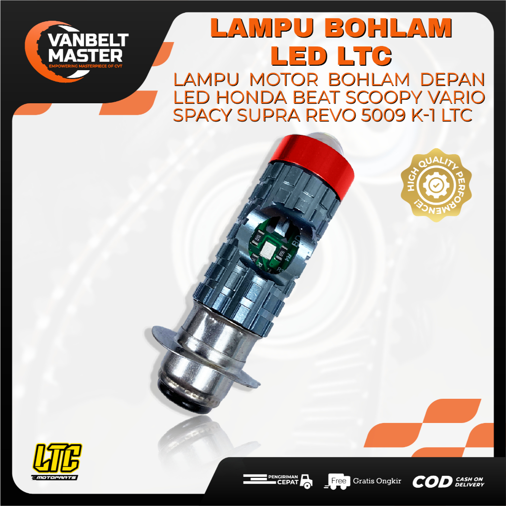LTC Bohlam Lampu Depan LED Motor Honda Vario Beat Scoopy Spacy Supra Revo Blade Karisma Grand Legend