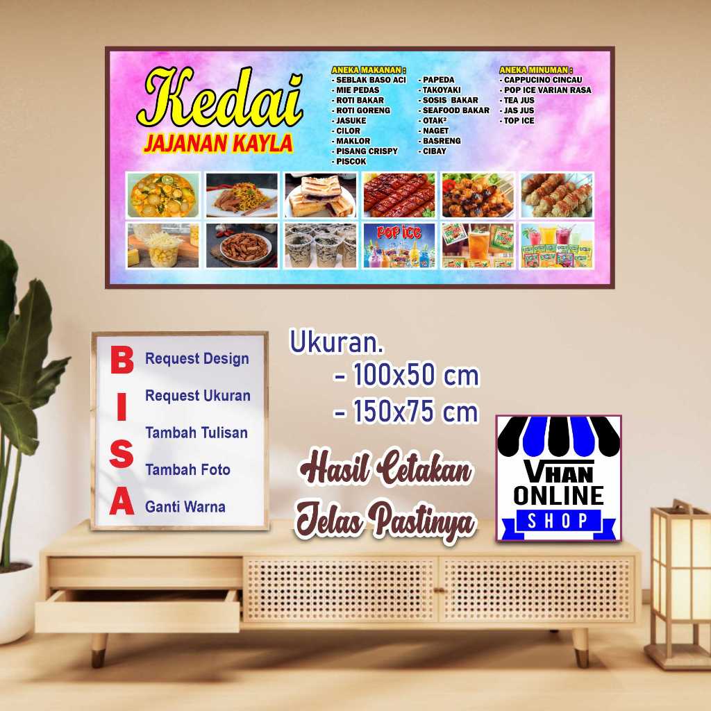 Cetak Spanduk Banner Jajanan Seafood Bakar Keren