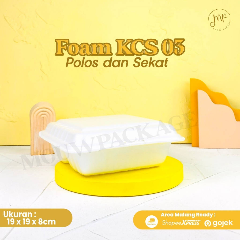 STEROFOAM KCS 3 SEKAT / WADAH NASI / FOAM