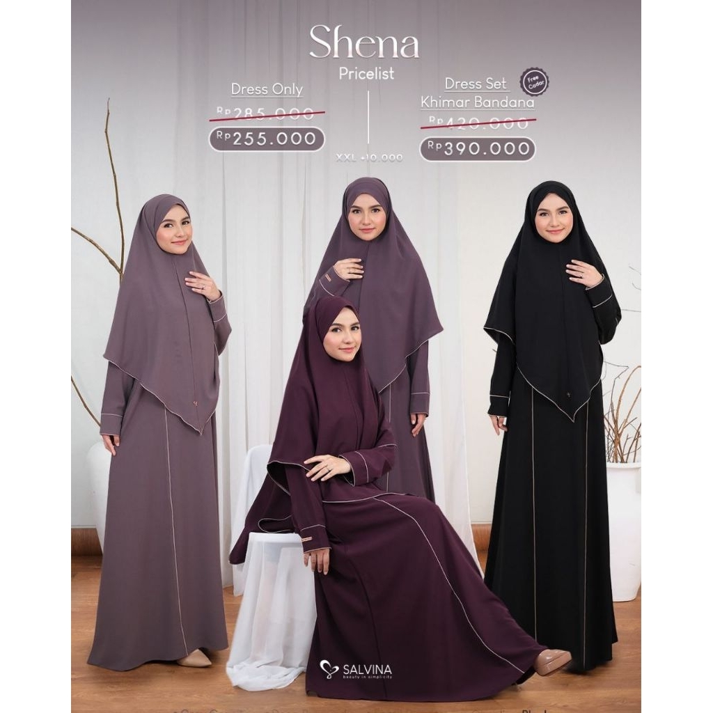 SHENA ABAYA BY SALVINA HIJAB | READY STOCK