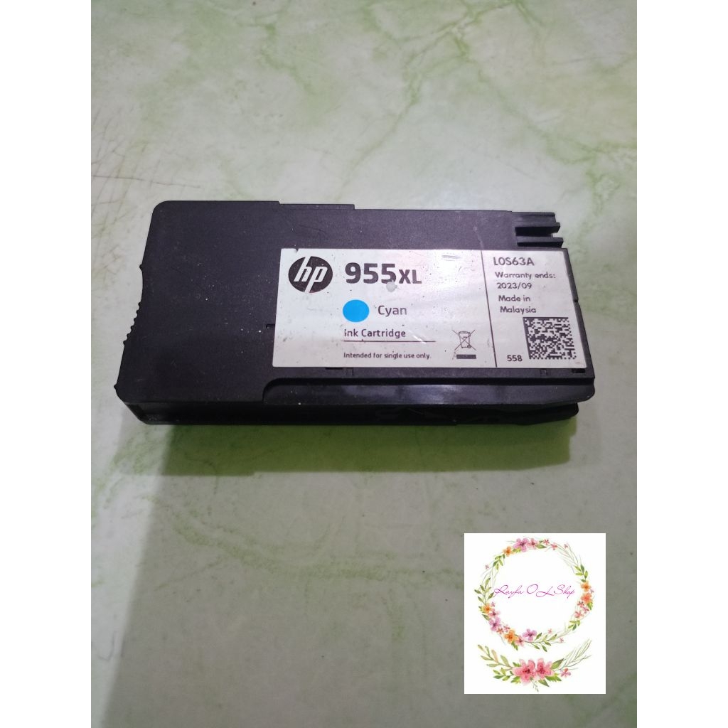 KOSONGAN_ BEKAS TINTA HP /CATRIDGE HP 955XL CYAN ORIGINAL