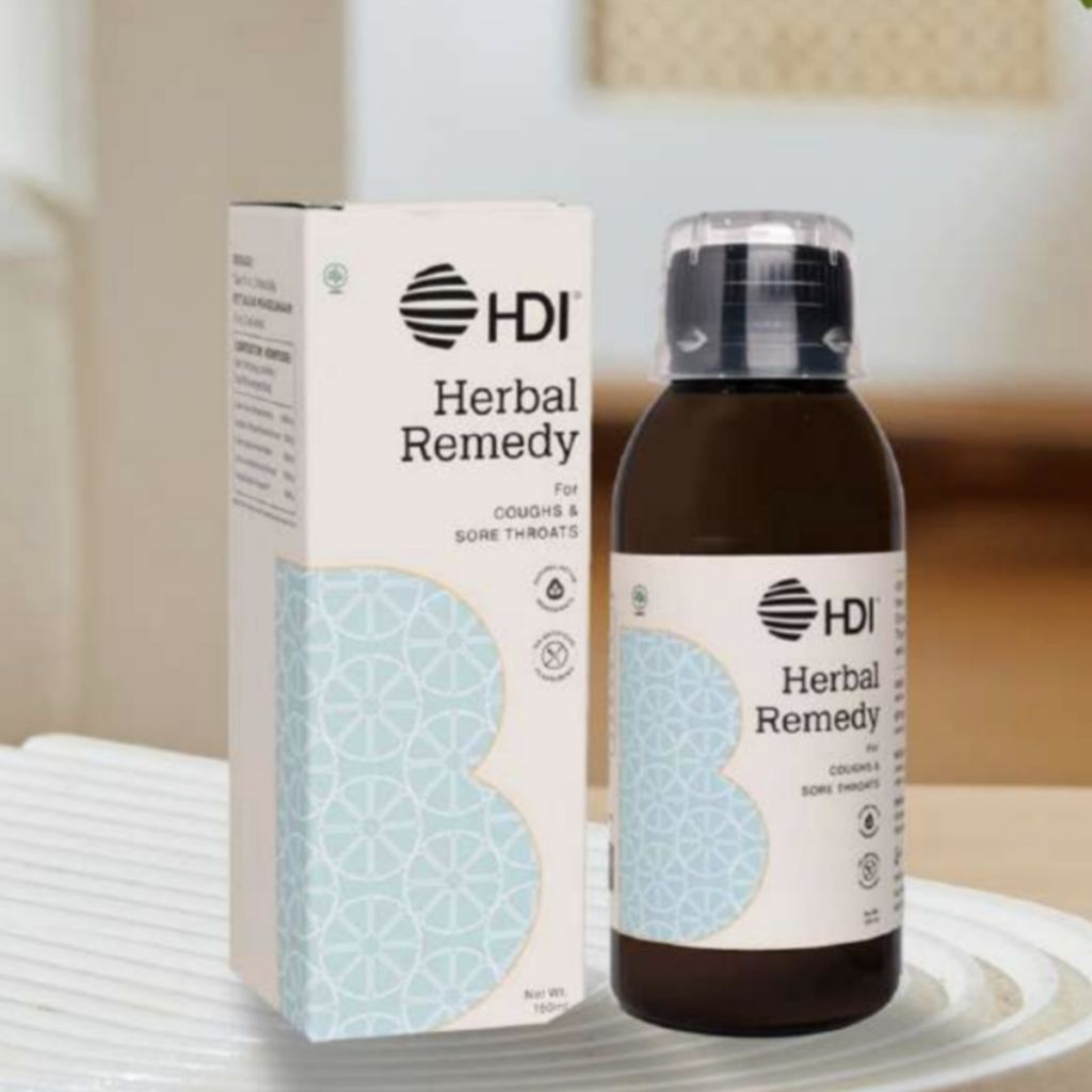 HDI Herbal Remedy 150ml original segel pelega tenggorokan