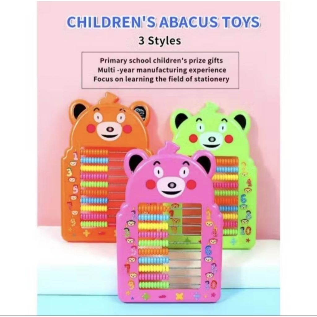 Mainan Anak Sempoa Karakter Beruang Lucu – Mainan Edukatif Favorit Anak