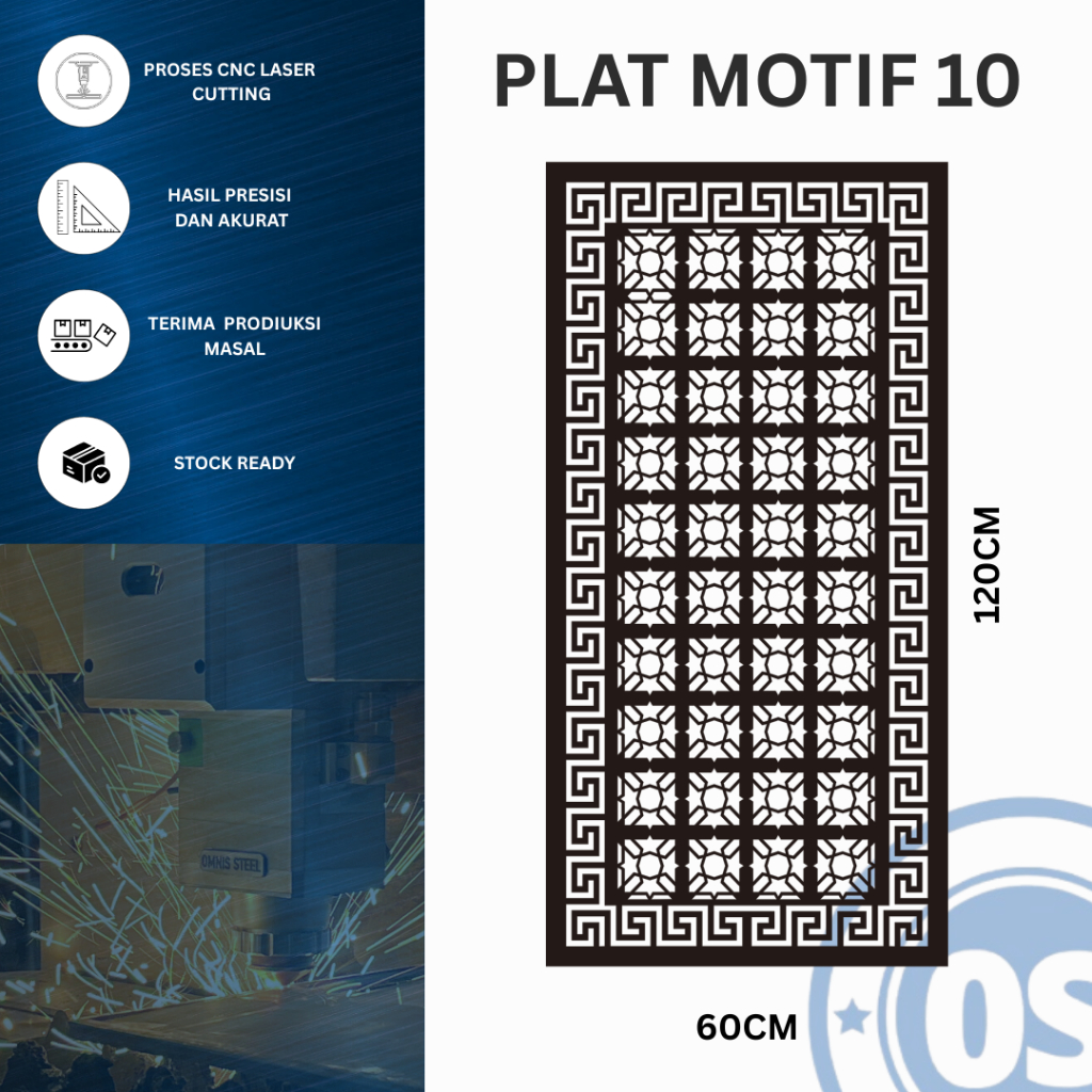 PLAT BESI PAGAR CNC CUTTING LASER PLAT MOTIF PAGAR LASER CUTTING ORNAMEN PLAT LASER KRAWANGAN PLAT M