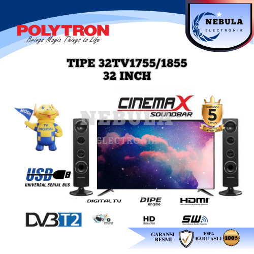 DIGITAL TV 32 INCH POLYTRON CINEMAX/DIGITAL TV POLYTRON 32 INCH CINEMAX
