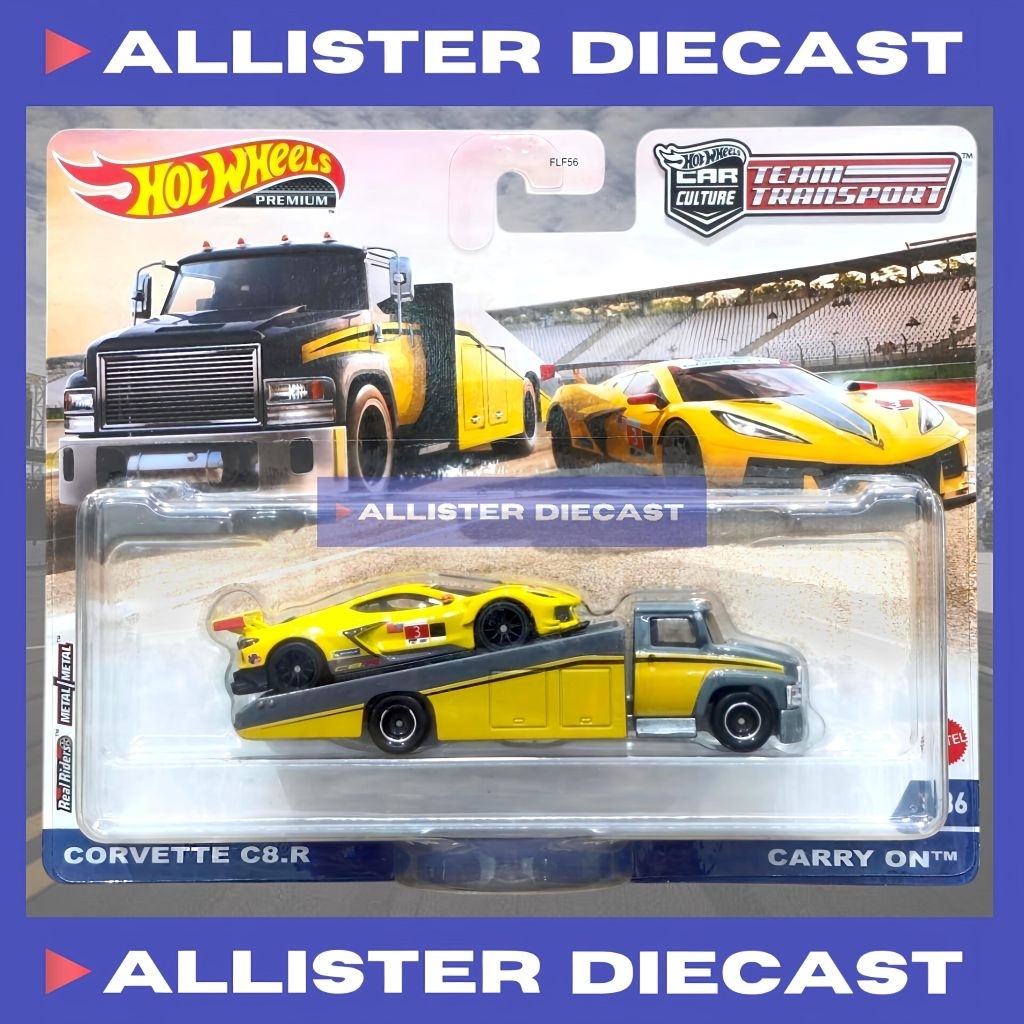 PREMIUM TEAM TRANSPORT Hot Wheels Corvette C8R Kuning Hotwheels Corvette C8R Yellow HW Hot Wheels Co
