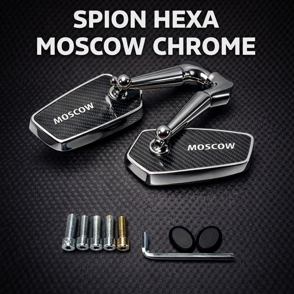 SPION MODEL HEXA MOSCOW UNIVERSAL MOTIF CARBON SEMUA MOTOR KANAN KIRI PREMIUM MOSCOW