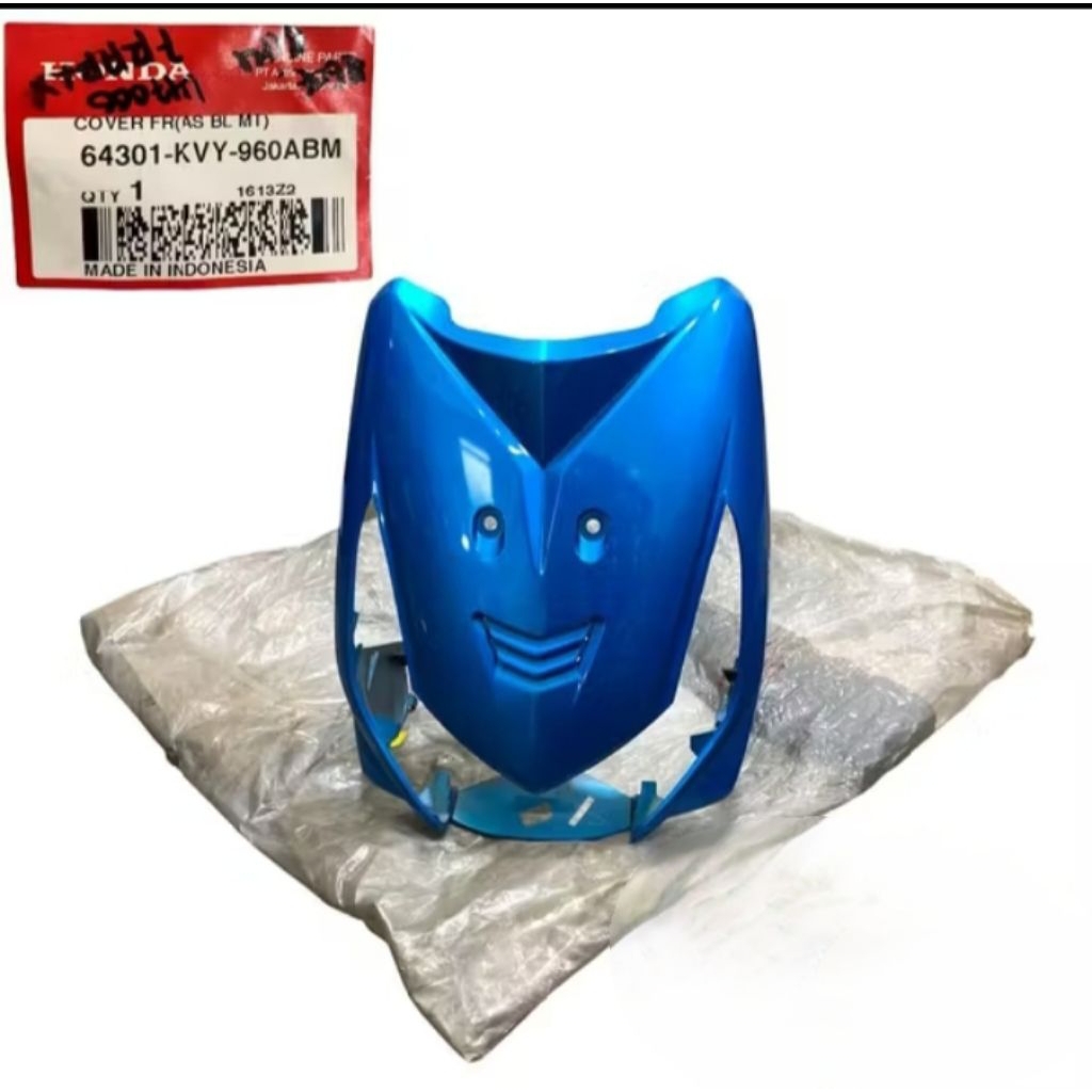 64301KVY960ABM cover tameng depan beat karbu biru original AHM