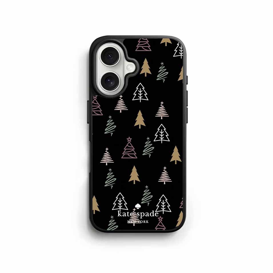 iPhone Case Kate Spade Christmas KS006 Hybrid Rubber for 17 Pro Max 16 15 14 Plus 13 12 Mini