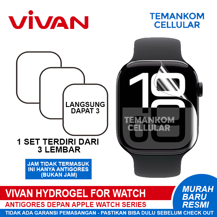 Apple watch Screen Protector VIVAN watch seri 10 11 SE S11 S10 aktif biasa antigores anti gores Hydr