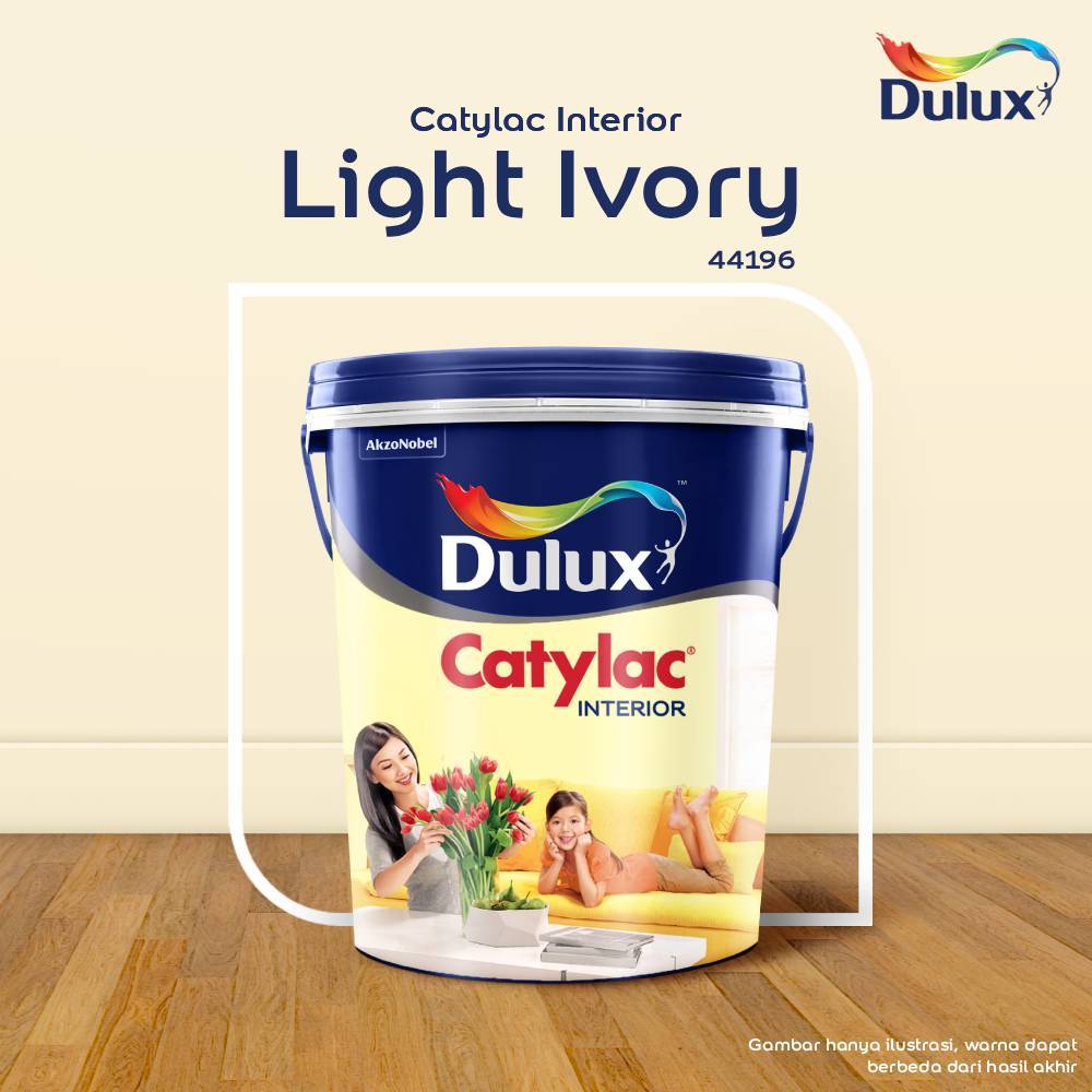 CAT TEMBOK LIGHT IVORY DULUX CATYLAC INTERIOR -25 KG 44196 CAT TEMBOK DULUX CATYLAC