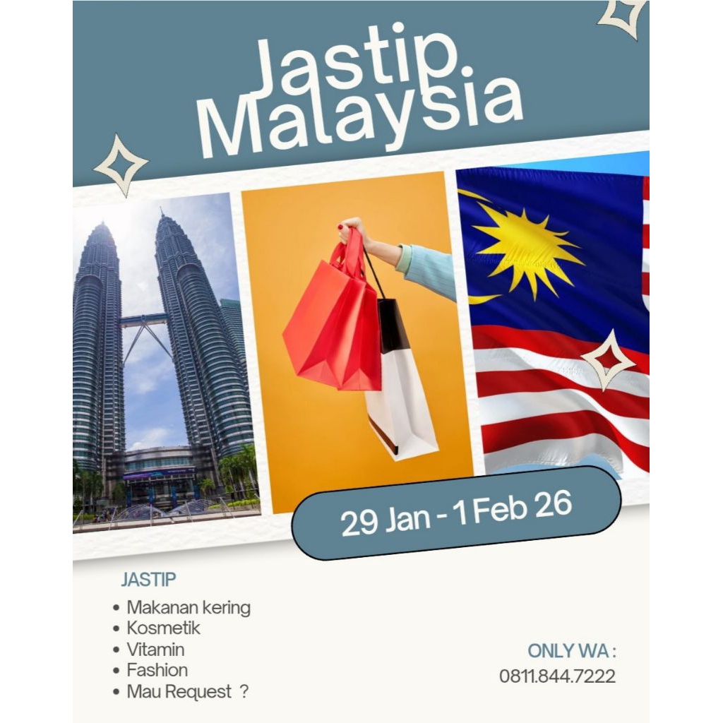 jastip malaysia 29 januari - 1februari 2026