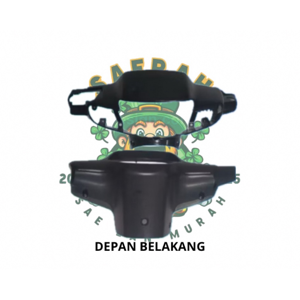 Batok Depan & Belakang Supra X Lama Cakram Cover Kepala Motor Supra X lama warna Hitam