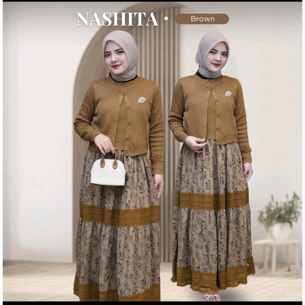 MAXI DRESS RAJUT ROMPI#IMPORT