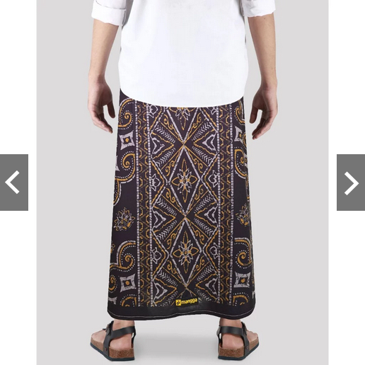Sarung mangga Batik Santri Warna Hitam Coklat