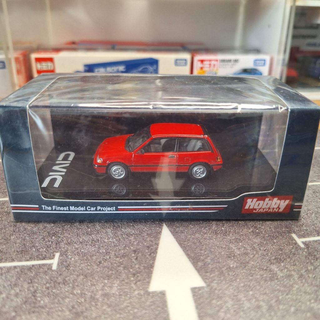 Diecast Miniscale Hobby Japan Honda Civic Si (AT) 1984 Red 1/64 Super Duper Rare