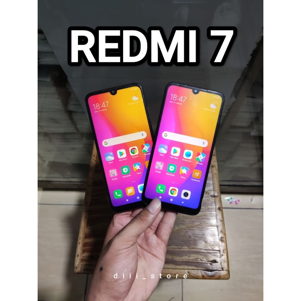 XIAOMI REDMI 7 3/32 GB DUAL SIM 4G LTE SECOND NORMAL SIAP PAKAI