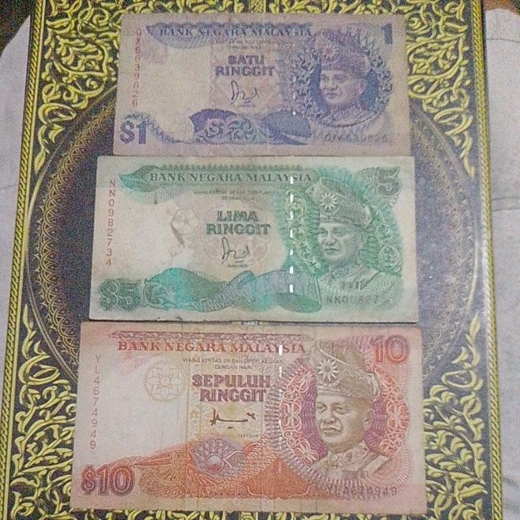 Set uang Malaysia lama 1 sd 10 Ringgit fine