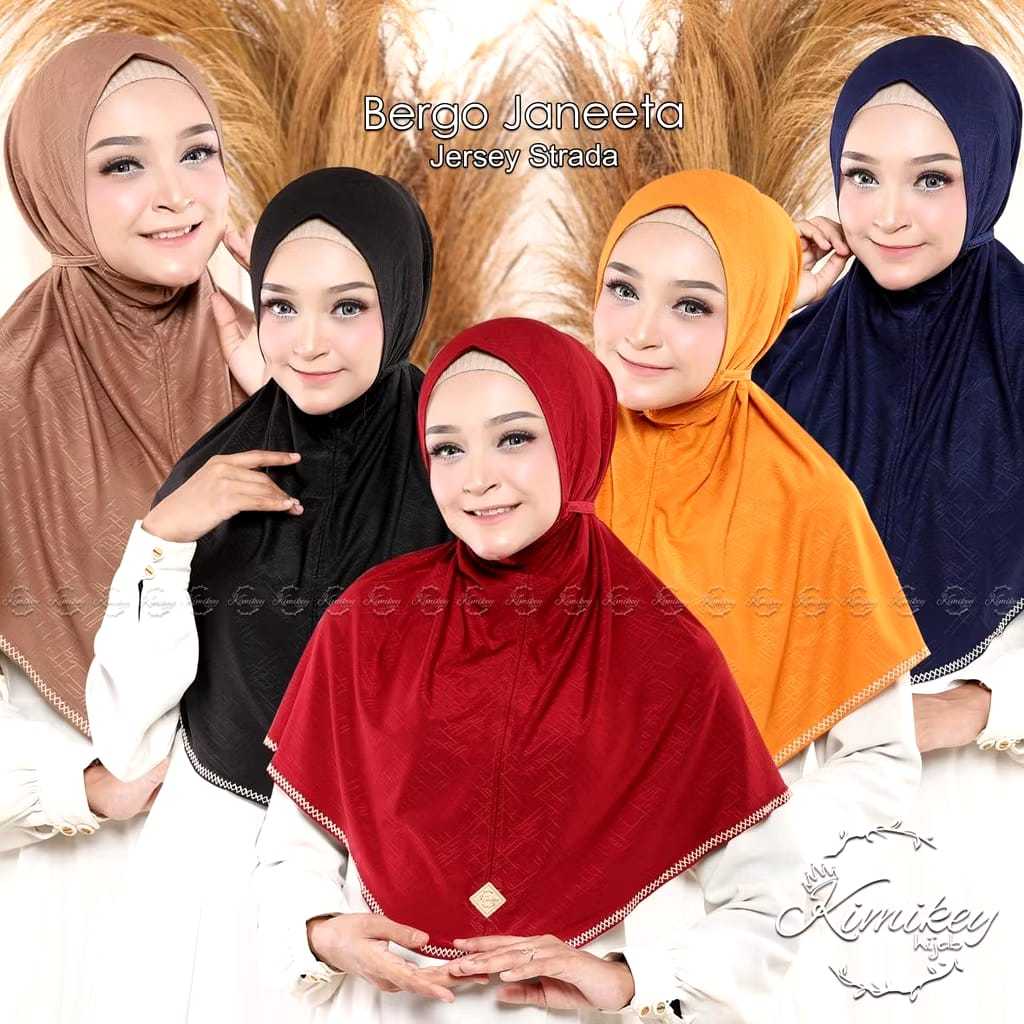 Hijab VIral Kekinian Jilbab Instan Bergo Non Pet Janeeta By Kimikey