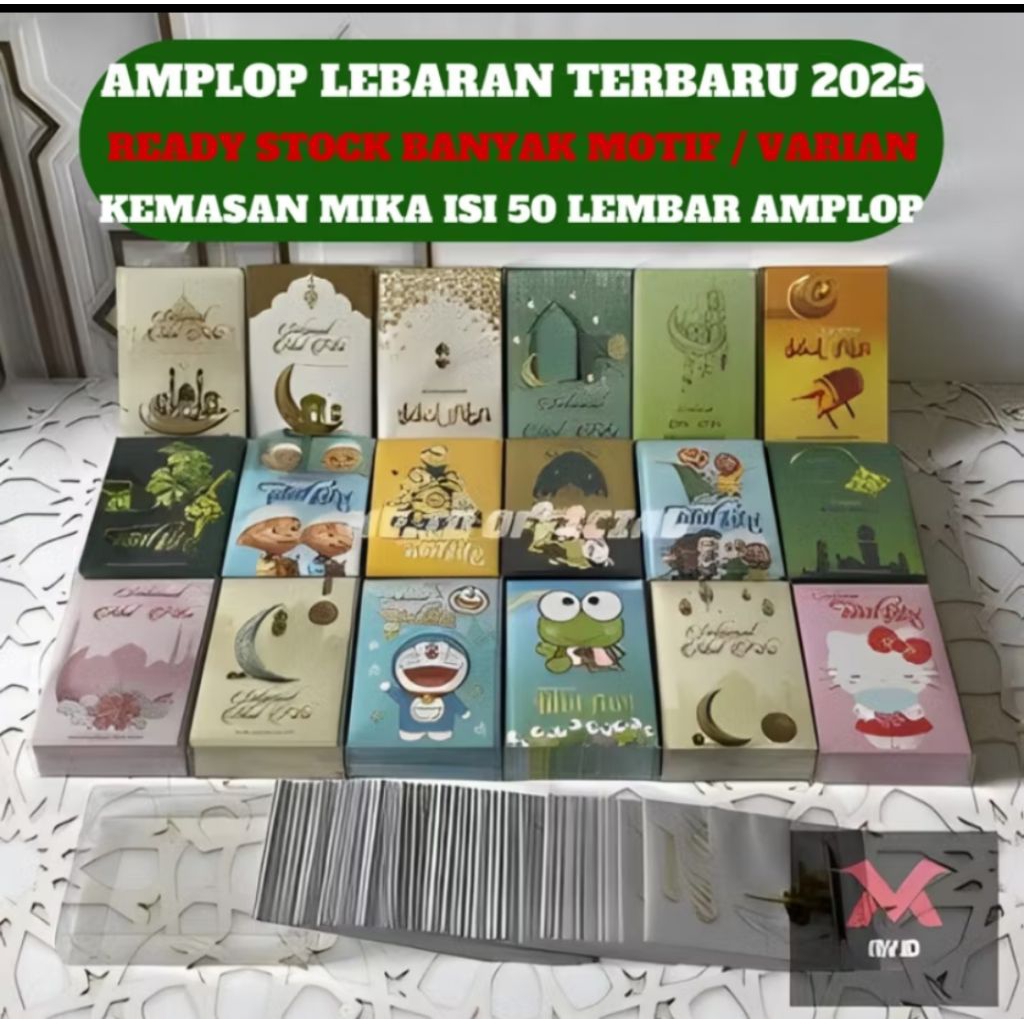 AMPLOP LEBARAN IDUL FITRI (ISI 50 LEMBAR) AMPLOP KARAKTER ANGPAO THR GIFT LEBARAN HARI RAYA EID MUBA
