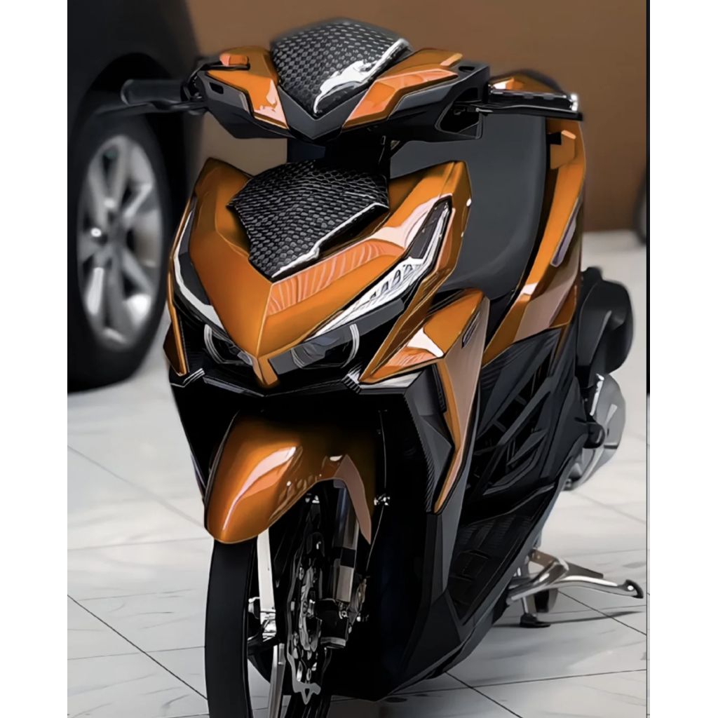 Cat Pu Brown orange metaluc | cet pu custom coklat semu orange metalic