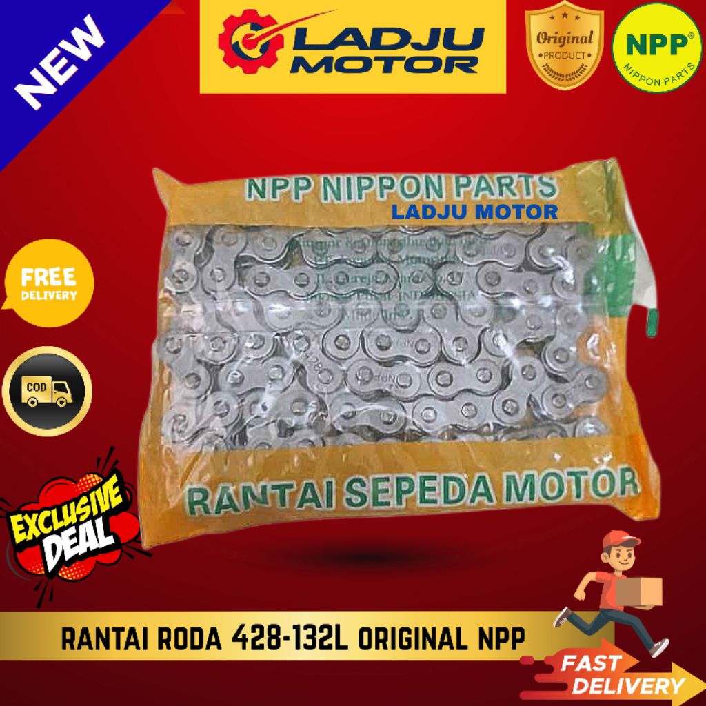 RANTAI RODA 428H-132L YAMAHA R15 ORIGINAL NPP PREMIUM