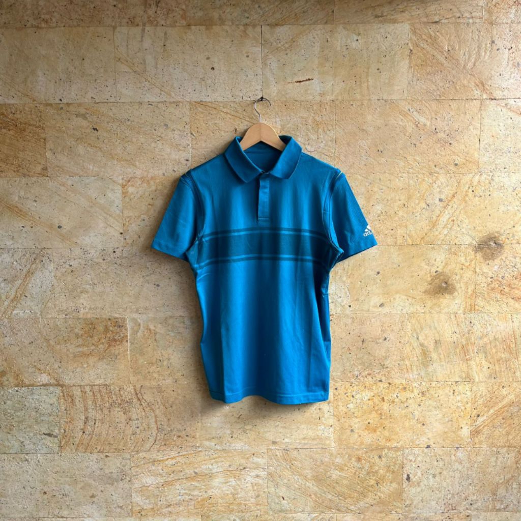 (Second) Short Sleeve Polo Shirt Blue Adidas size L