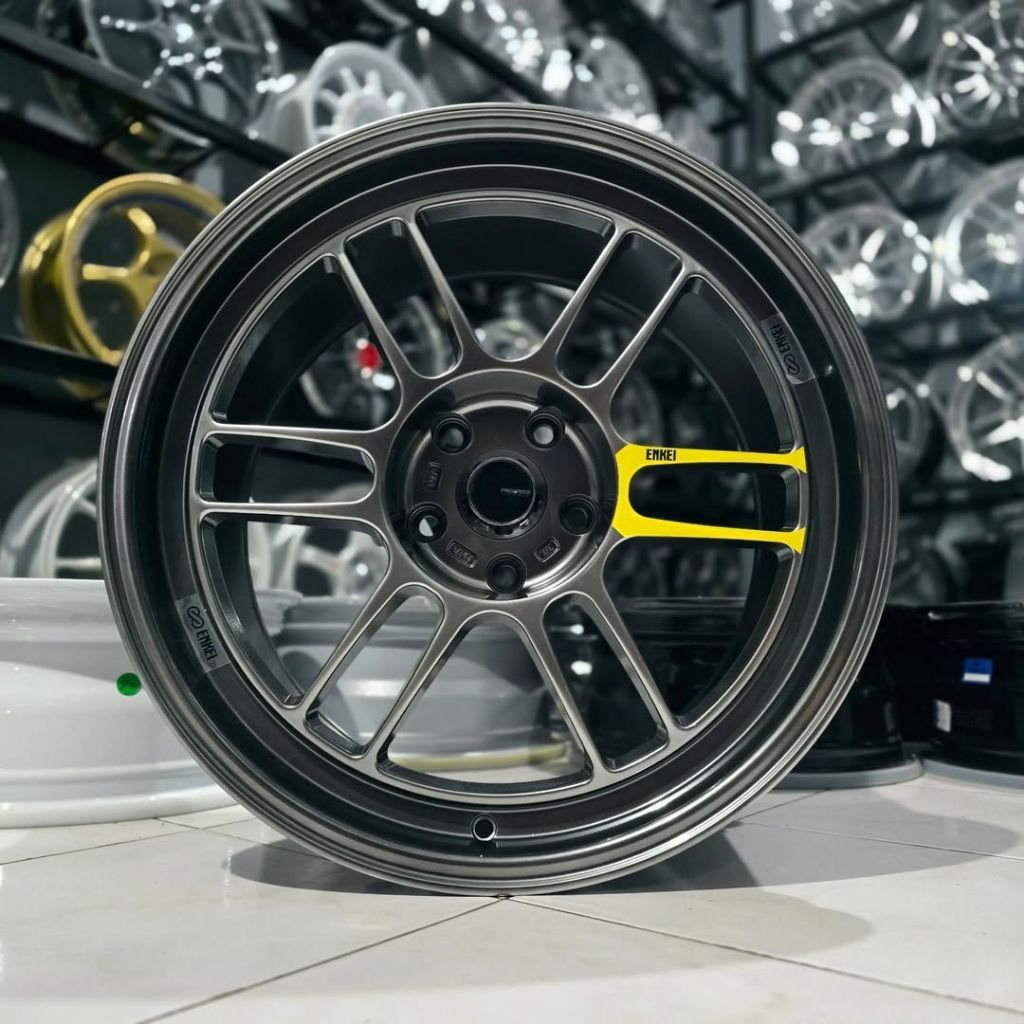 velg enkei rpf1 HYPER BLACK ring 18 lebar 9,5 velg mobil ring 18 pnp mobil reborn venturer Innova Ze