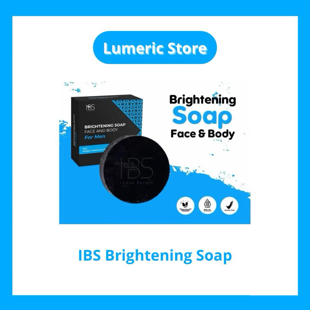 IBS Sabun Pemutih Wajah Pria 50g Brightening Soap Wajah Ibs Hitam