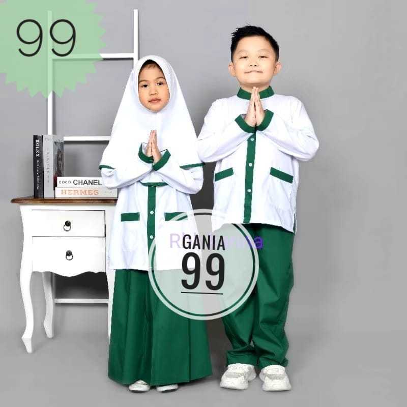 Seragam Sekolah Stelan Baju Putih List SD/Mi Laki-laki