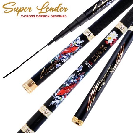Joran Tegek Carbon X cross Super Leader Power Rod Kaku Tebal 360 450 540CM