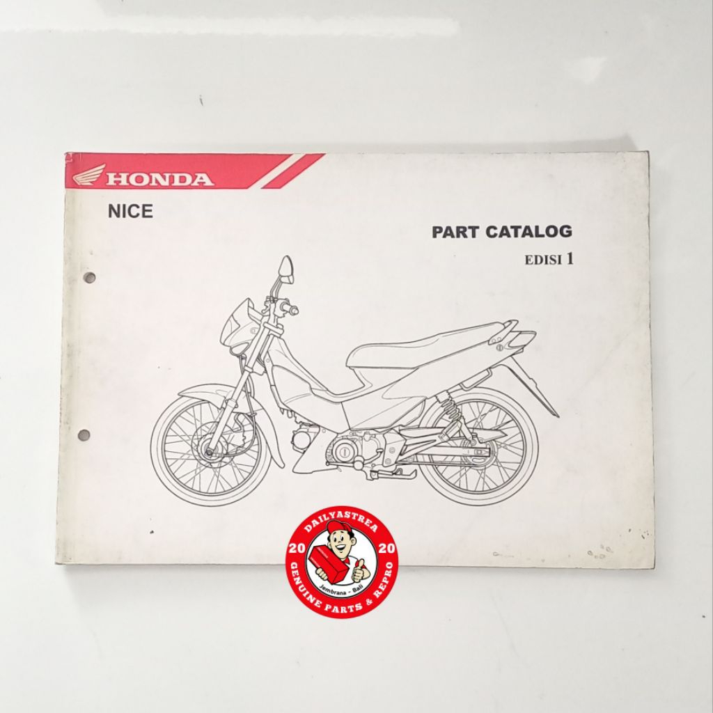 BUKU PART CATALOG KATALOG HONDA NICE110 NICE 110 ORIGINAL ORI PT.ASTRA HONDA MOTOR