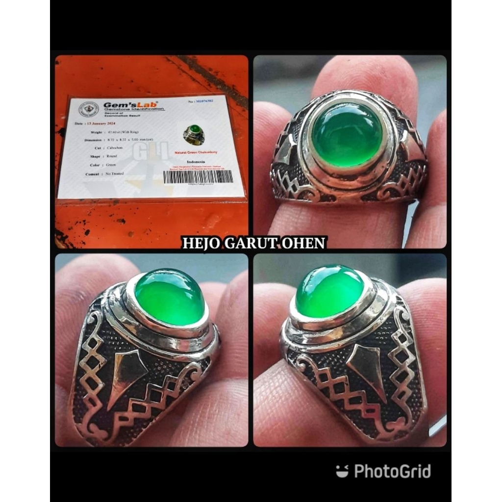 batu Garut Ohen ijo kristal giwang ya bos