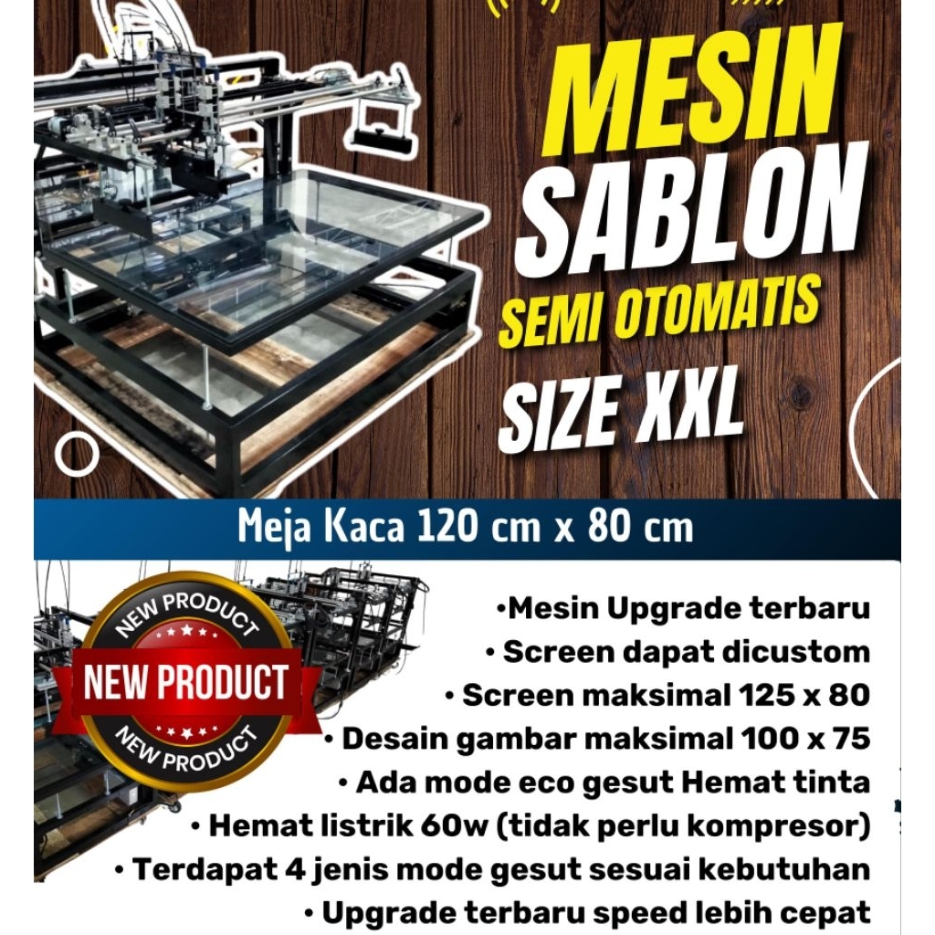Mesin Sablon Plastik Semi Otomatis & Conveyor