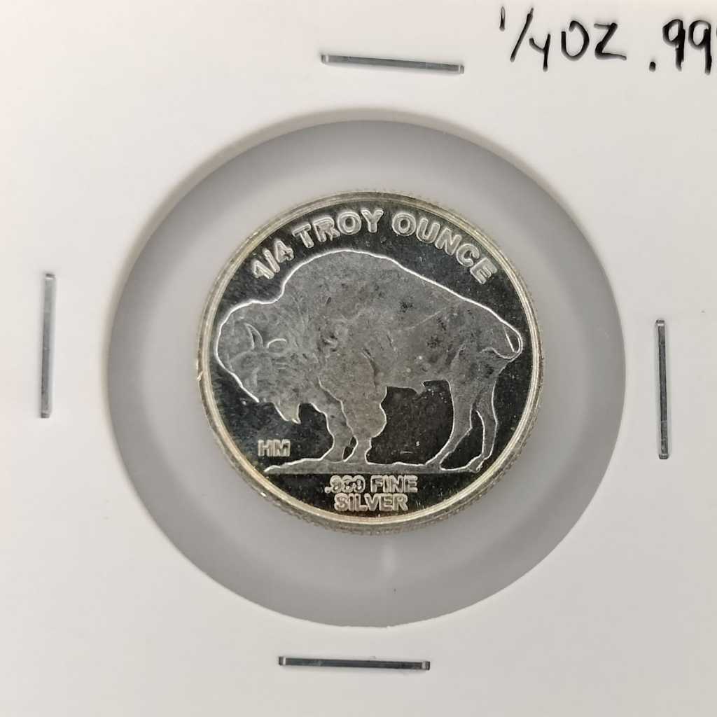 Koin Perak Bullion 1/4 Troy Oz .999 Fine Silver Buffalo Asli